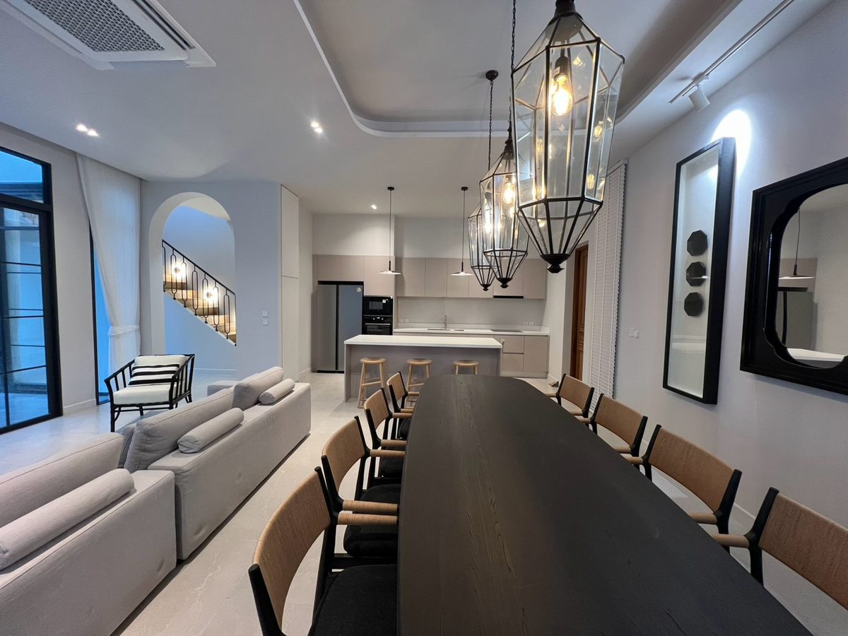 Living, dining and kitchen — one open room